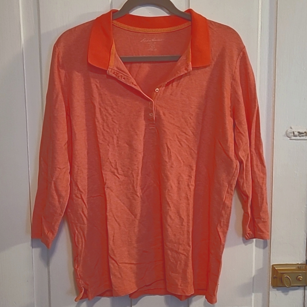 Eddie Bauer Orange Button Down Shirt